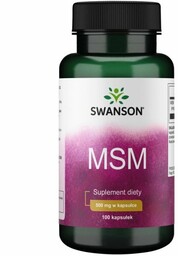 SWANSON Siarka MSM - Metylosulfonylometan 500 mg (100