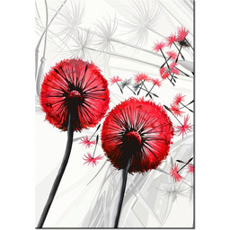 100 70cm Obraz płótno Dmuchawce czerwieni płótno rama