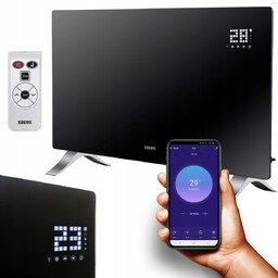 Grzejnik Elektryczny Szklany Evi Pro Aż 2400W Energooszczędny