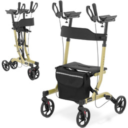 Balkonik chodzik czterokołowy składany dla seniora z siedziskiem