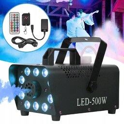 Mocna Wytwornica Dymu Mgły Zadymiarka 10 Diod Led
