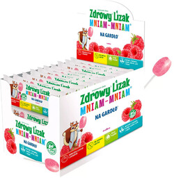 Starpharma Zdrowy Lizak Mniam Gardło Malina 40 szt