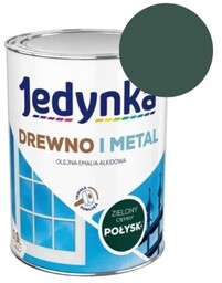 JEDYNKA Emalia Drewno i Metal zielony ciemny połysk