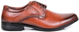 Męskie Buty Wizytowe Eleganckie Pantofle Badoxx 477 Brązowe