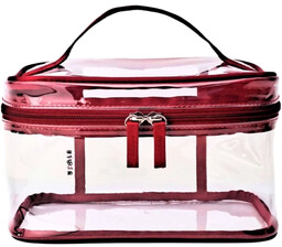 NOBLE Red Kosmetyczka przezroczysta organizer R001