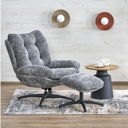 FOTEL Pesto z podnóżkiem, obrotowy z funkcją kołyski,