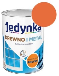 JEDYNKA Emalia Drewno i Metal pomarańczowy połysk 0,9L