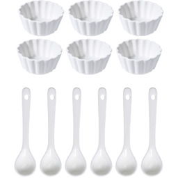 Zestaw okrągłych misek porcelanowych, 12 szt.