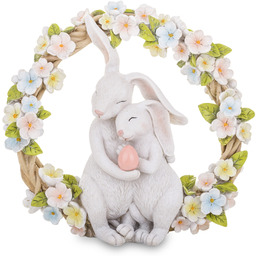 Figurka dekoracyjna wielkanocna królik króliczki 26x28x10 143312