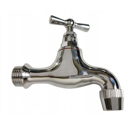 Zawór Czerpalny Chromowany Kran 1/2" Ozdobny Z Głowica