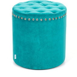 Pufa Round, Guzik Pinezka, okrągła, elegancka, do salonu,