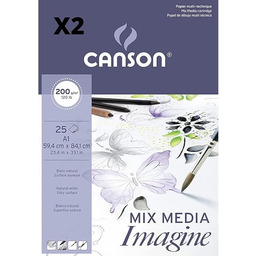 Pakiet 2 klejonych bloków, A1, 50 arkuszy, Canson