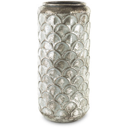 Osłonka donica doniczka metalowa srebrna 56x24x24 141097