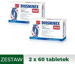 Zestaw 2x Diosminex Max 1000mg, 60 tabletek powlekanych