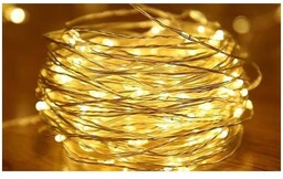 Łańcuch LED świąteczny 3xAA 50LED 5m biały ciepły