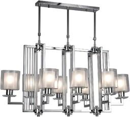 LAMPA WISZĄCA NOWOCZESNA CHROMOWANA MANHATTAN PRO