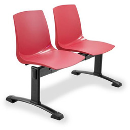 Ławka Ari 2 osobowa z plastikowymi siedzeniami