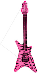 Dmuchaniec Gitara zebra różowa - 95 cm -