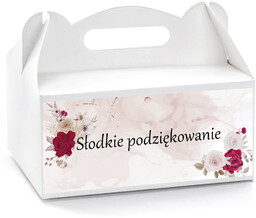 Pudełka na ciasto z kwiatami - 6 szt.