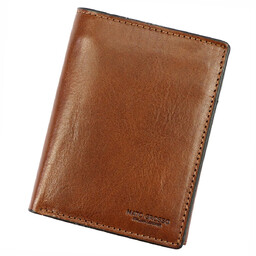 Pionowy składany pojemny Duży Skórzany męski portfel Mato