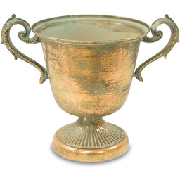 Donica osłonka doniczka wazon metalowy złoty 22x27x18 115952