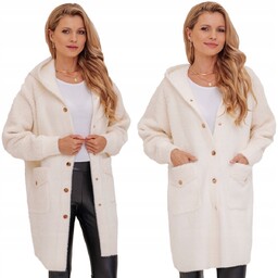 Ciepła Alpaka Z Barankiem Płaszcz Z Wełną Ciepły