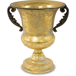 Donica osłonka doniczka wazon metalowy złoty 26x24x21 115954