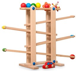 Kulodrom Tor Kulkowy Drewniany Dla Samochodów Montessori Labirynt