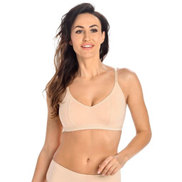 Biustonosz bawełniany braletka Bianca beżowa, Teyli