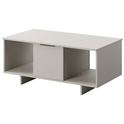 Stolik kawowy z półką beżowy mat 100 x