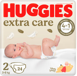 Huggies Extra Care, pieluchy, Disney, rozmiar 2, 3-6