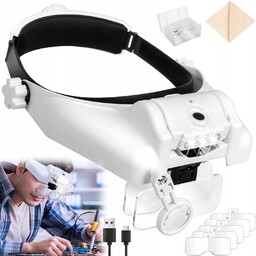 Okulary Powiększające Z Wymiennymi Soczewkami 360° Obrotu