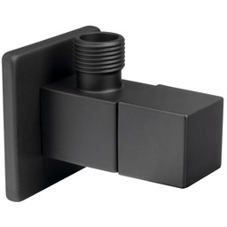 Kątowy zawór kulowy 1/2"x3/8 kwadratowy, czarny mat