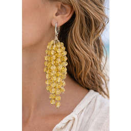 Pakamera GRONA Kolczyki z cytrynowego bursztynu bałtyckiego