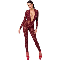Noir Kink Royal - prześwitujące bodystocking (czerwone)