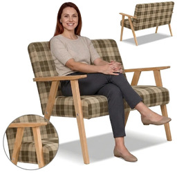 Sofa w stylu PRL retro kanapa vintage pleciony