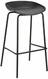Stołek barowy Grego czarny nowoczesny 75cm