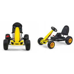 Gokart na pedały dla dzieci Viper żółty Milly