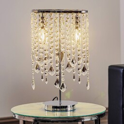 Lampa stołowa kryształowa Laila ONLI, chromowy / srebrny,