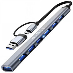 Hub 7w1 USB-C z USB 3.0 do 7x
