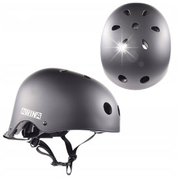 KASK ROWEROWY BMX HULAJNOGA ROLKI CZARNY MAT LEKKI