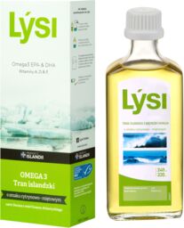 Lysi Omega 3 Tran Islandzki, smak cytrynowo-miętowy, 240