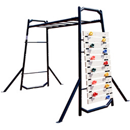 Ma?piszon Siłownia ogrodowa + ścianka wspinaczkowa MONKEY BAR
