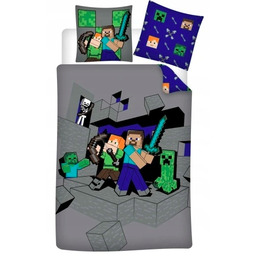 Pościel bawełniana Lego Minecraft Klocki Gra 140x200 Survival