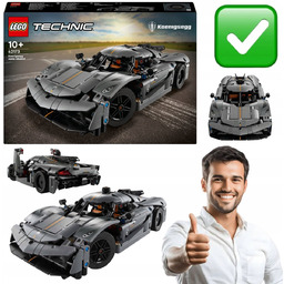 SZARY HIPERSAMOCHÓD KOENIGSEGG JESKO ABSOLUT LEGO TECHNIC 42173