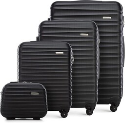 Wittchen Groove Line Zestaw Walizek, Czarny, 4 szt.: