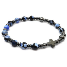 Różaniec na rękę bransoletka z kamieni 9052 [60]