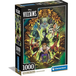 CLEMENTONI 1000 el. Compact Disney Villains [PUZZLE]