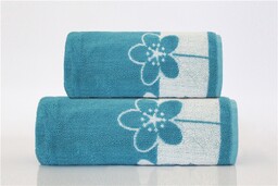 Greno Ręcznik Paloma 2 50x100 aqua turkusowy kwiatki