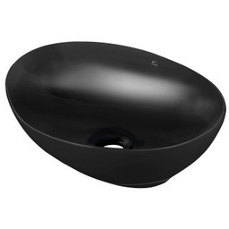 LAVEO Umywalka nablatowa DESNA 41 owalna czarny mat